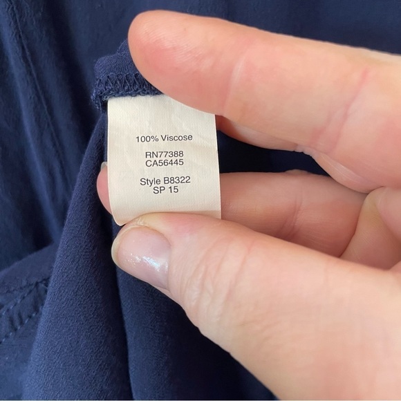 J crew tunic dress xs Navy Blue Nautical Tie Waist - Picture 4 of 4